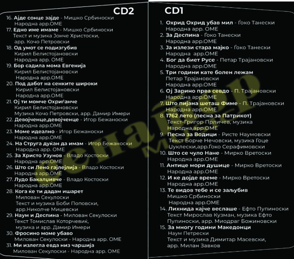 Ohridski Muzicki Esnaf - Ohridska Muzicka Antologija 2CD`s (vo zivo) - Image 3